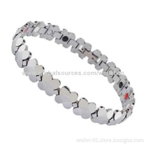 Wholesale Hot-selling Tungsten Therapy Bracelet with Flower Shape, Good for Health